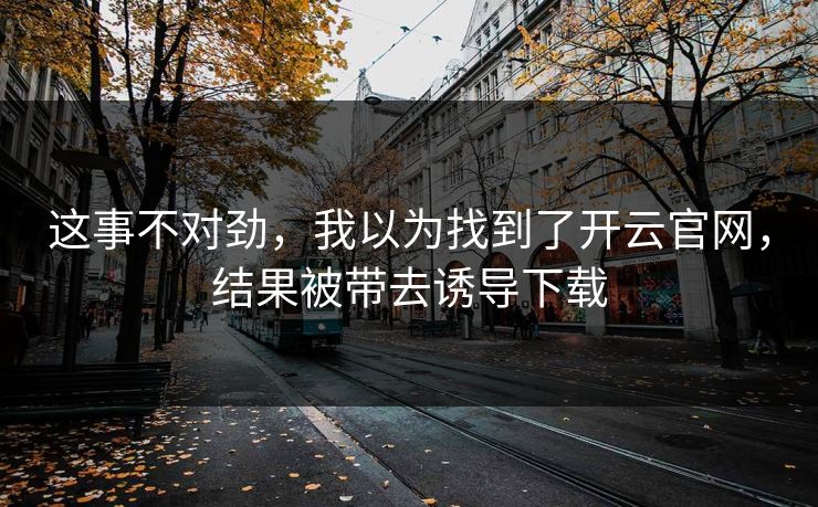 这事不对劲，我以为找到了开云官网，结果被带去诱导下载